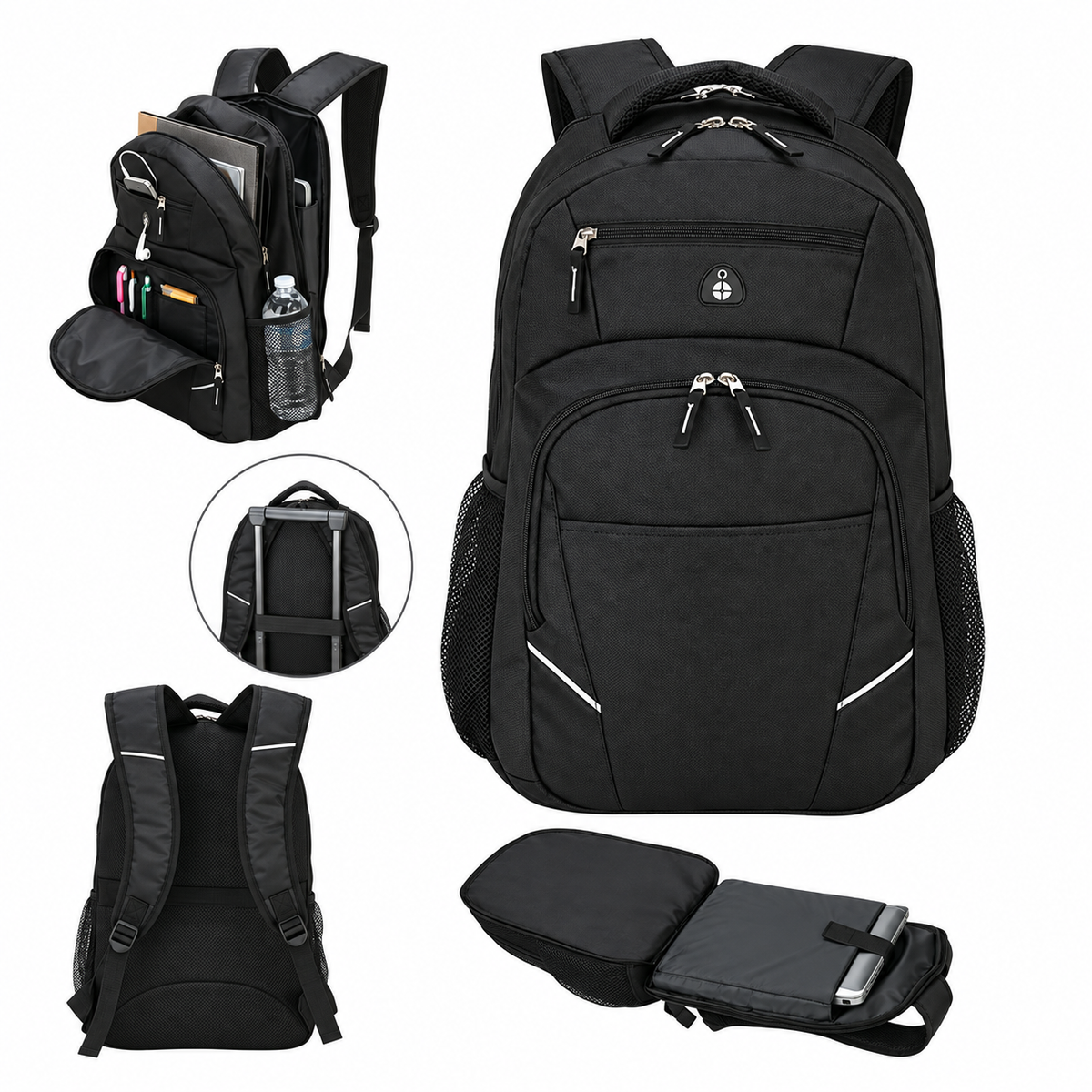 Zippered 15-Inch Laptop Backpack