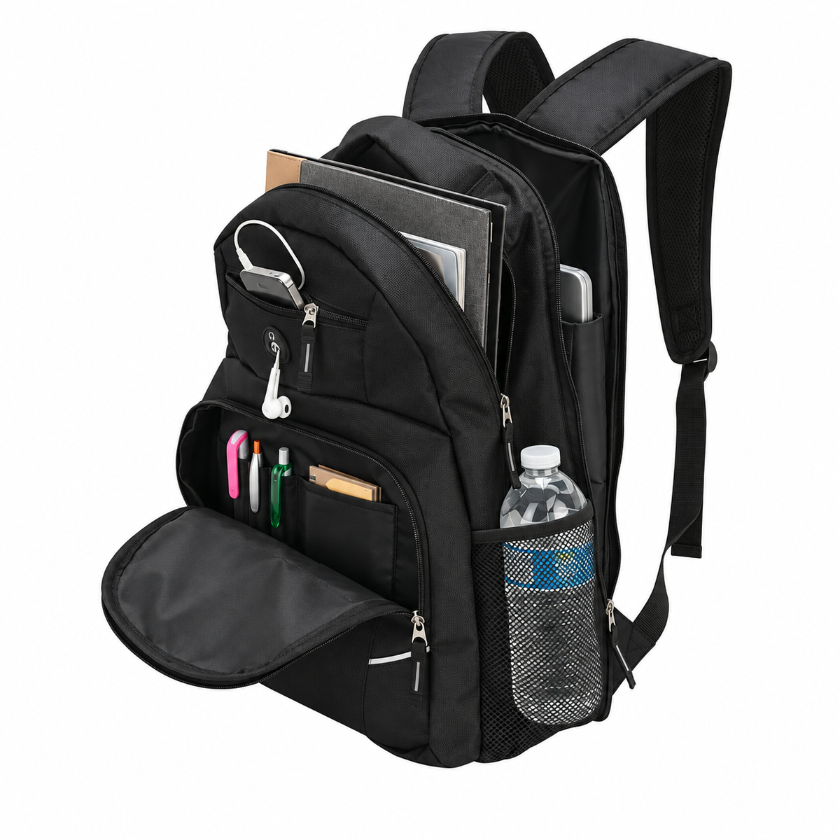 Zippered 15-Inch Laptop Backpack