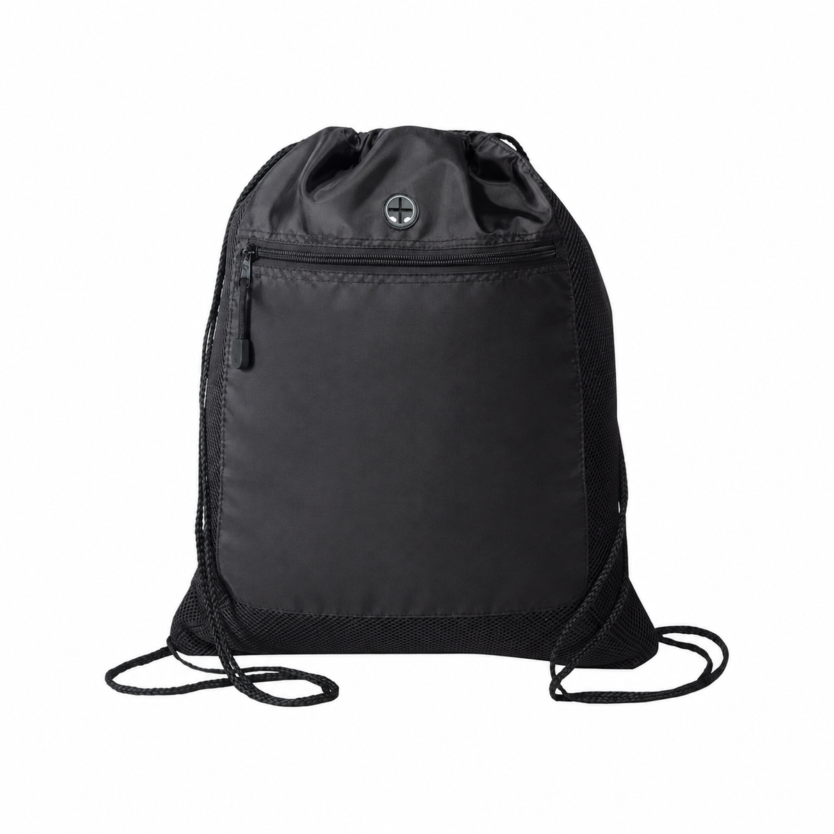 Zippered Poly Drawstring Bag