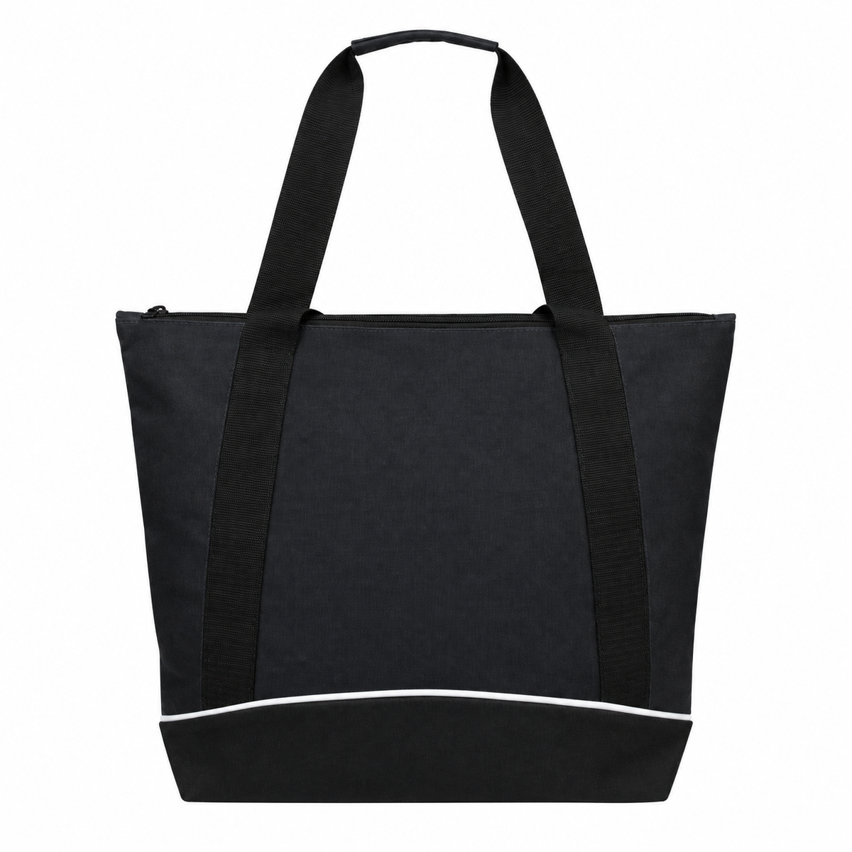 Jumbo Two-Tone Zipper Tote Bag