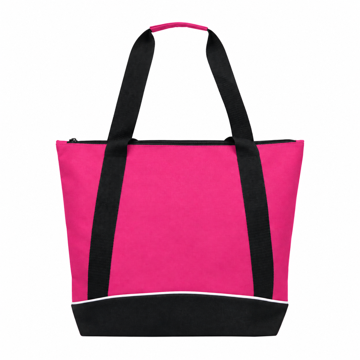 Jumbo Two-Tone Zipper Tote Bag