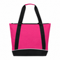 Jumbo Two-Tone Zipper Tote Bag