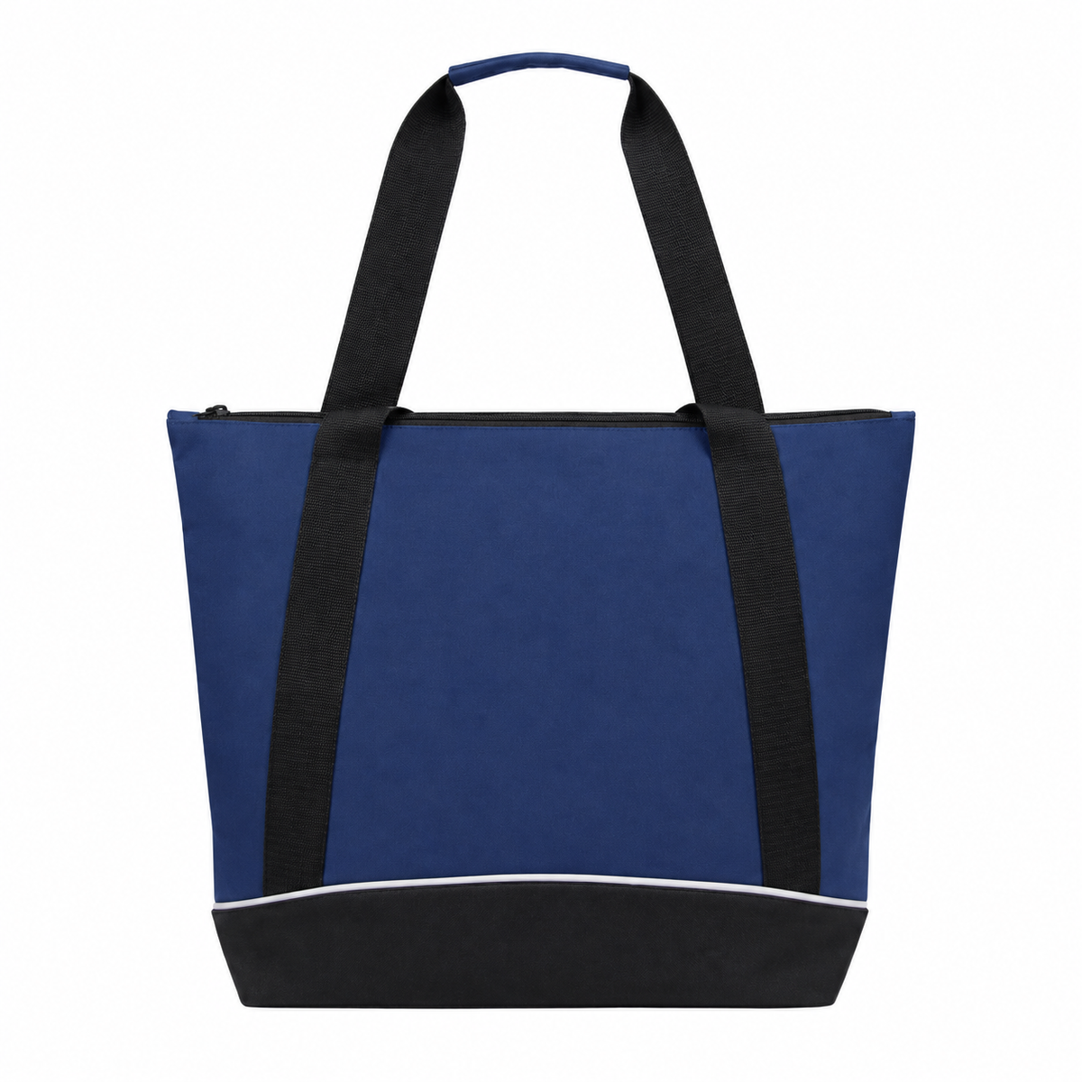 Jumbo Two-Tone Zipper Tote Bag