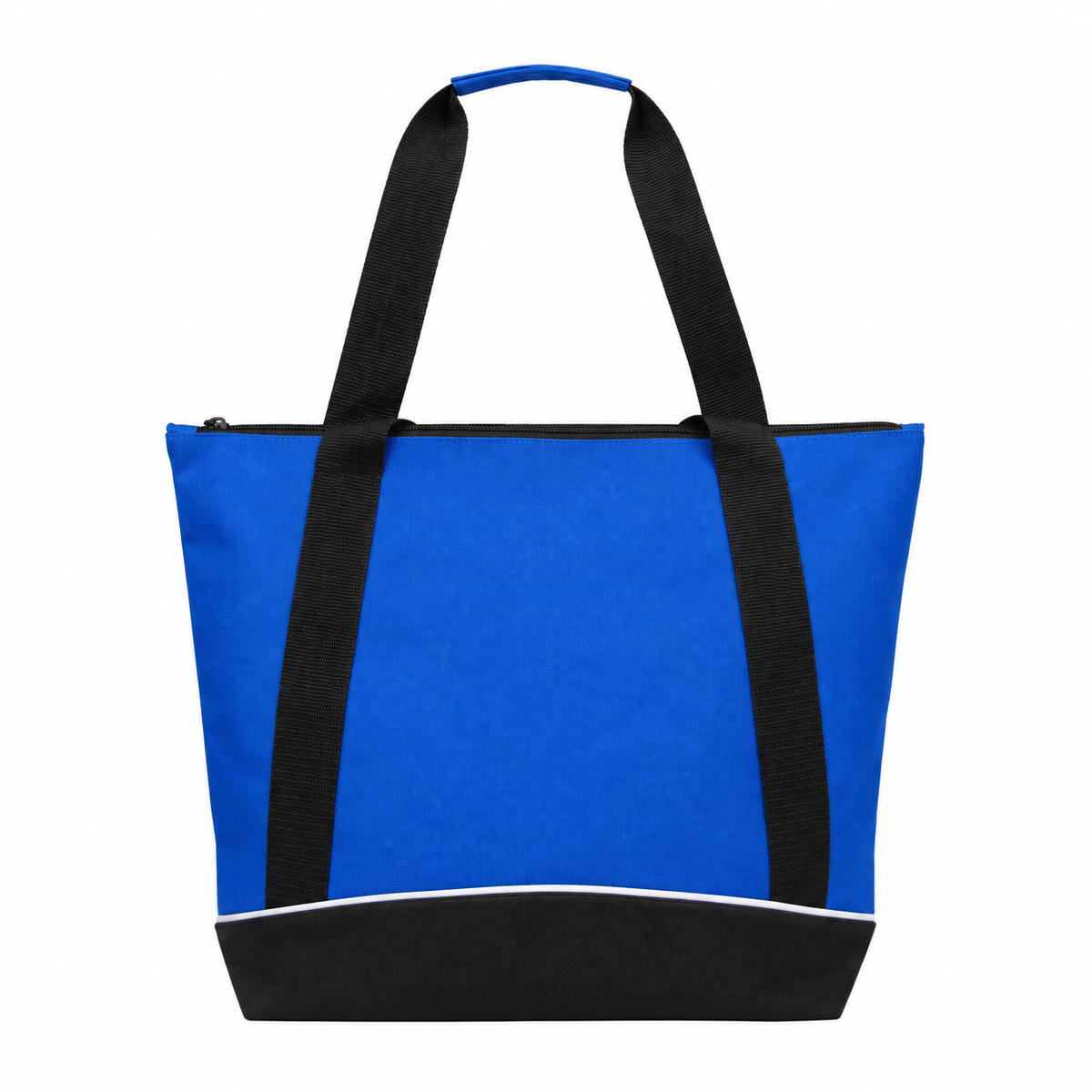 Jumbo Two-Tone Zipper Tote Bag
