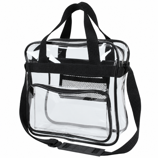 Clear Vinyl Messenger Bag