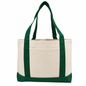 Two-Tone Canvas Gusseted Tote Bag