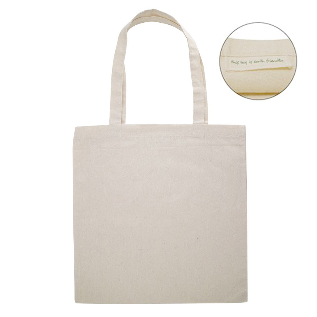 Recycled Cotton Canvas Tote Bag with Open Top
