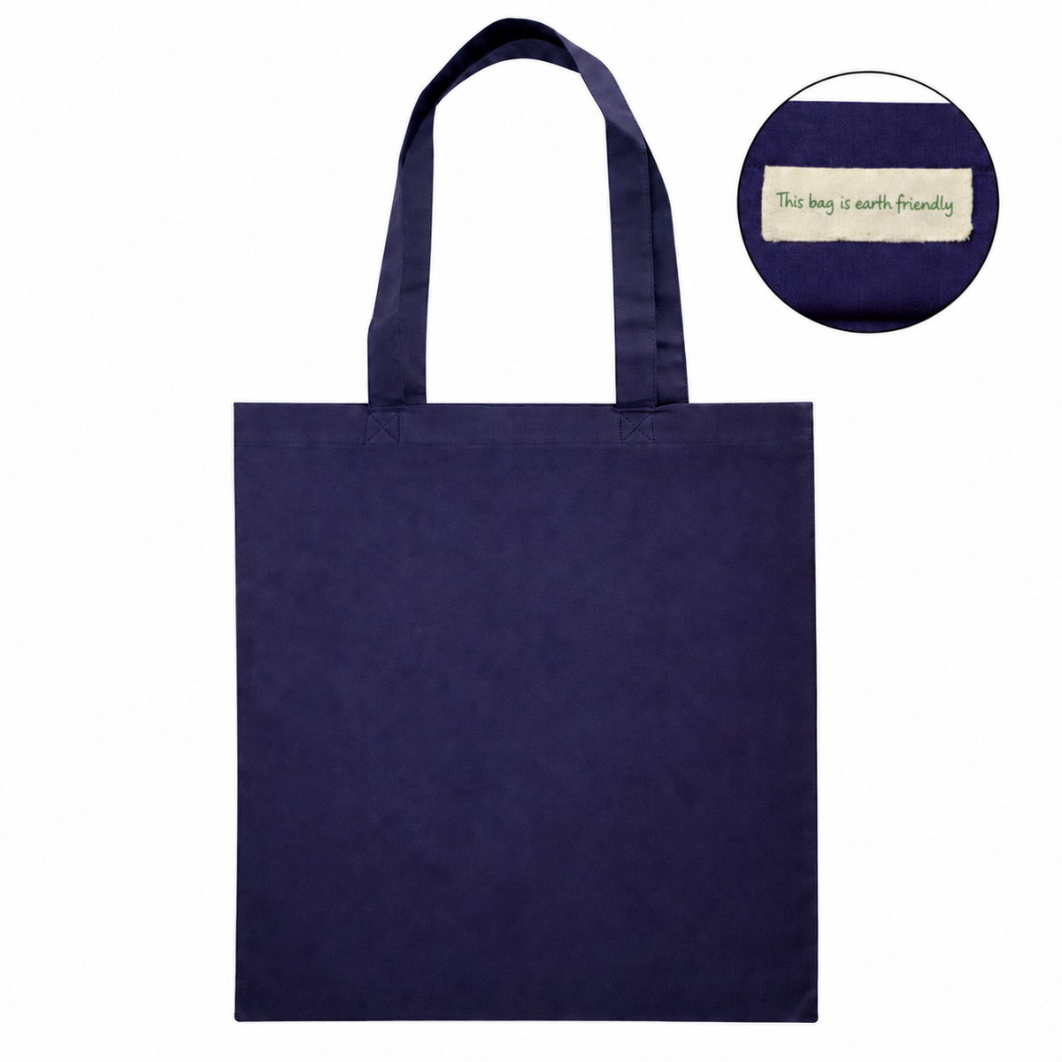 Recycled Cotton Canvas Tote Bag with Open Top