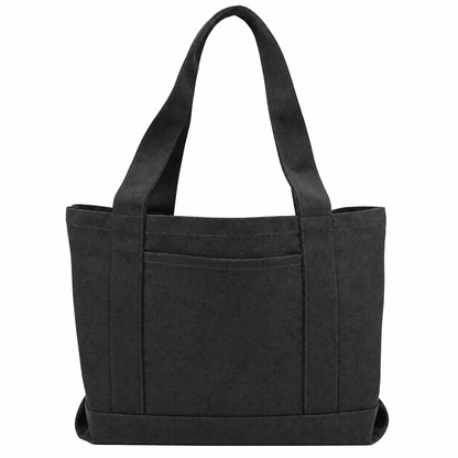 Stonewashed Canvas Open Tote Bag