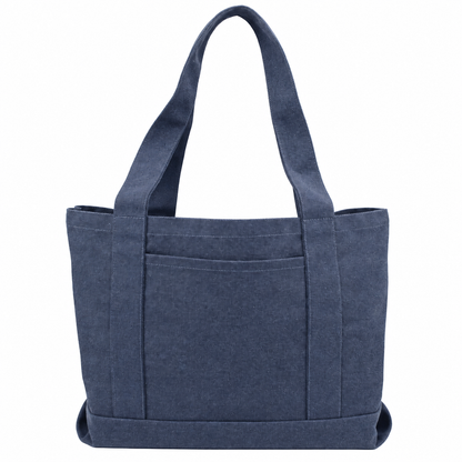 Stonewashed Canvas Open Tote Bag