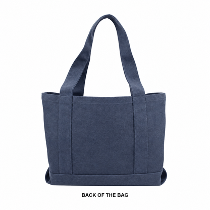 Stonewashed Canvas Open Tote Bag