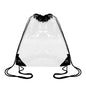 Clear PVC Drawstring Backpack with Color Trim