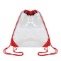 Clear PVC Drawstring Backpack with Color Trim