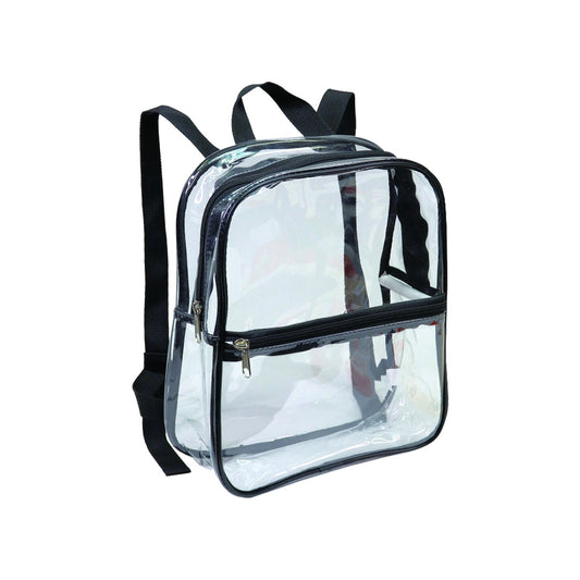 Clear Vinyl Backpack Black