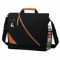 Poly Leatherette Zipper Messenger Bag