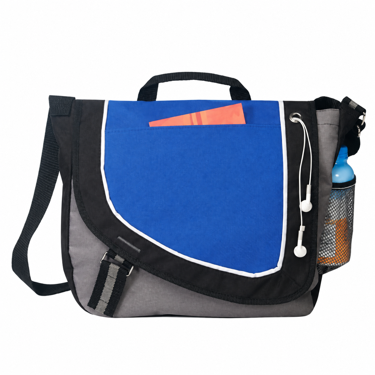 Cable-Port Poly Messenger Bag