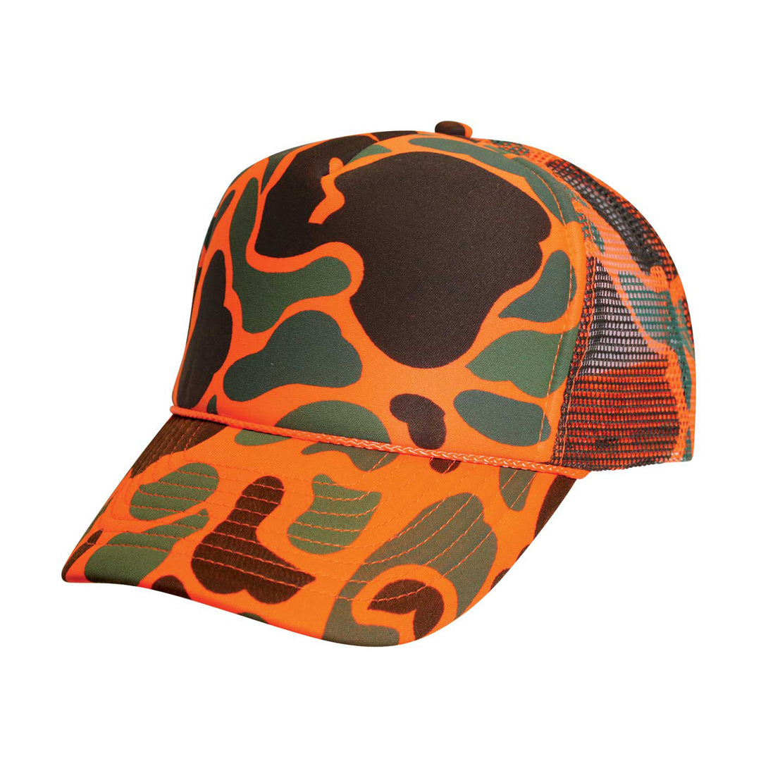 Camo Mesh-Back Trucker Hat