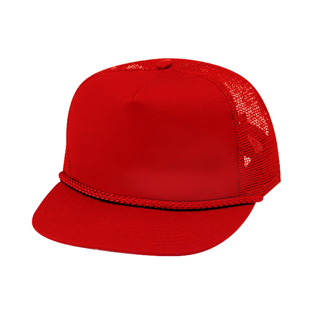 Structured Cotton Blend Twill Mesh Adjustable Cap